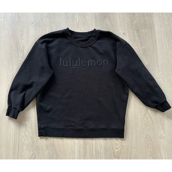 Lululemon Women Sweatshirt Perfectly Oversized Crew Fleece Logo - Picture 2 of 9